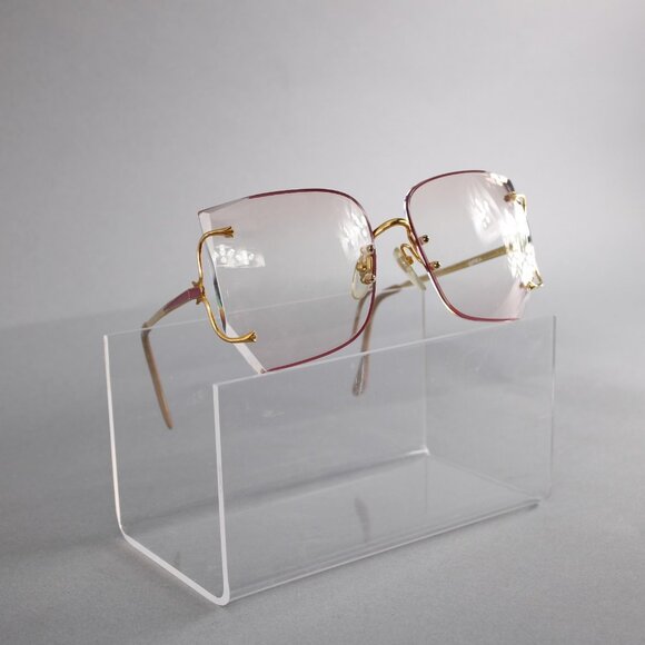 Carolina Herrera Eyeglass Frames Gold Pink Optica Wide Eyeglass Frames - Picture 6 of 12